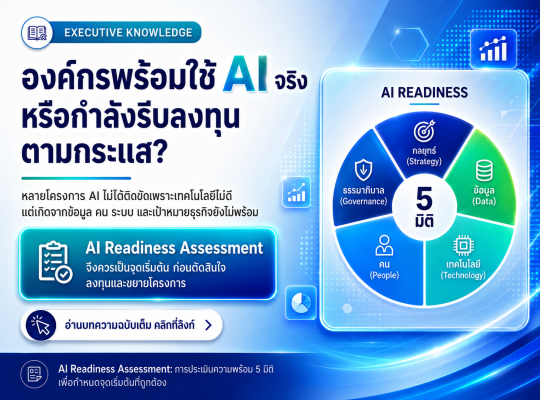 AI Readiness Assessment: การประเมินความพร้อม 5 มิติ เพื่อกำหนดจุดเริ่มต้นที่ถูกต้อง